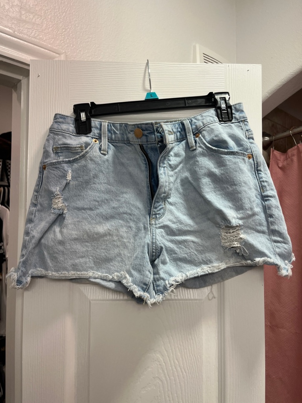 Universal Thread Light Blue Distressed Denim Shorts